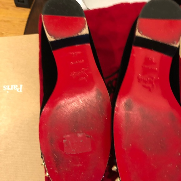 Christian Louboutin gold spikes beatiful loafers good pre own condition 39 - Picture 11 of 15